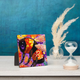 Whimsical Bumble Bee Bloemen Rood Geel Paarse Fotoplaat