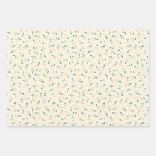 Whimsical Bumble Bee en Honeycomb Floral Inpakpapier Vel (Voorkant 3)