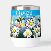 Whimsical Bumble Bee in Daisies gepersonaliseerd (Achterkant)