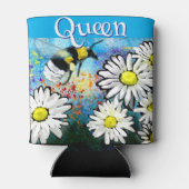 Whimsical Bumble Bee in Daisies gepersonaliseerd Blikjeskoeler (Achterkant)