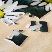 Whimsical Bumble Bee in Daisies gepersonaliseerd Legpuzzel (Zijkant)