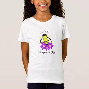 Whimsical Bumble Bee met Flowers T-shirt