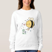Whimsical Bumblebee Floral Art Lovers Trui (Voorkant)
