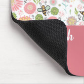 Whimsical Bumblebee Floral Muismat (Hoek)