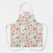 Whimsical Bumblebee Floral  Schort (Voorkant)