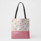 Whimsical Bumblebee Floral Tote Bag (Voorkant)