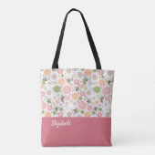 Whimsical Bumblebee Floral Tote Bag (Achterkant)
