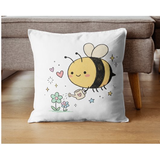  Whimsical Bumblebee Nature Lover  Kussen