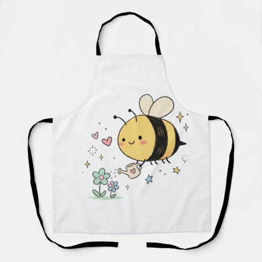  Whimsical Bumblebee Nature Lover  Schort (Voorkant)