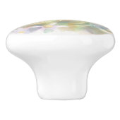 Whimsical Bumblebee & Wildflowers "Bee Happy" Keramische Knop (Zijkant)