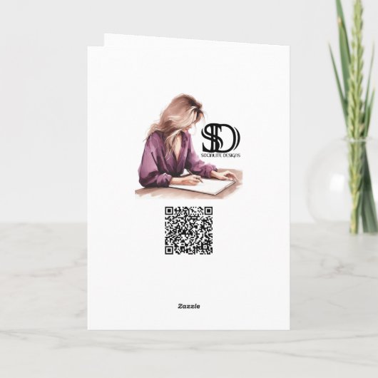 Whimsical Bunnies op Rooftop Partner Liefde Feestdagen Kaart (Achterkant)