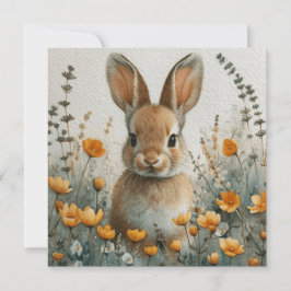 Whimsical Bunnies: Vrolijke noten 🐇Digitaal Feestdagenkaart