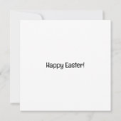 Whimsical Bunny and Basket of Eggs Easter Greeting Kaart (Achterkant)