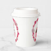 Whimsical Bunny, Bee & Strawberry Cupcake Verjaard Papieren Bekers (Rechts)