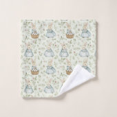 Whimsical Bunny Bliss Pasen Bad Handdoek (Wasdoekje)