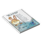 Whimsical Bunny Chore Chart Notepad | Kids  Notitieblok (Schuin)