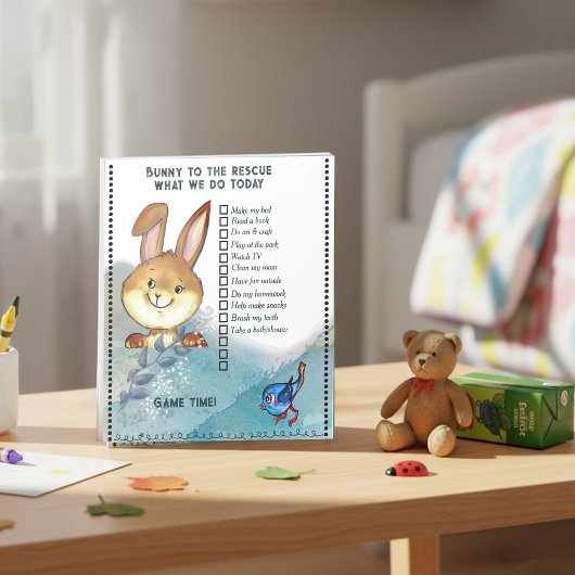 Whimsical Bunny Chore Chart Notepad | Kids  Notitieblok