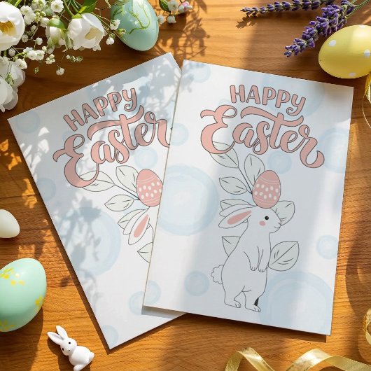 Whimsical Bunny Easter Kaart | Schattigee voorjaar