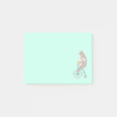 Whimsical Bunny en Beer Riding a Bike Post-it® Notes (Voorkant)