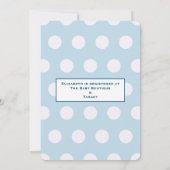 Whimsical Bunny en Beer Rijden op een fiets Baby s Kaart (Achterkant)