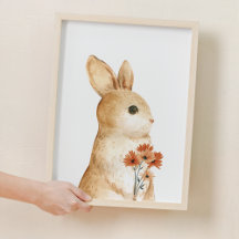 Whimsical Bunny Floral Woodland kwekerij decor