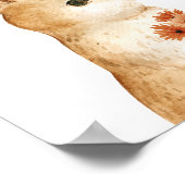 Whimsical Bunny Floral Woodland kwekerij decor Poster (Hoek)