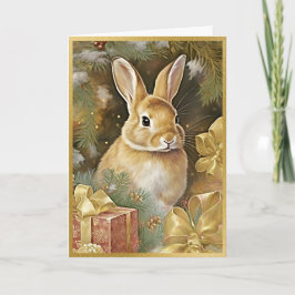 Whimsical Bunny Gilded Creatures Kaart