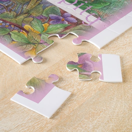 Whimsical Bunny in Spring Garden Legpuzzel (Zijkant)