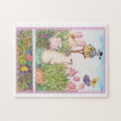 Whimsical Bunny in Spring Garden Legpuzzel (Horizontaal)