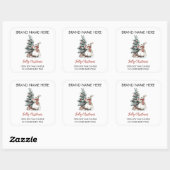 Whimsical Bunny Jolly Christmas Candle Labels (Vel)