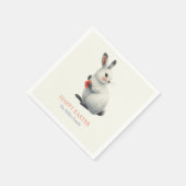 Whimsical Bunny Meadow Easter Brunch Cloth Nap Servet (Hoek)