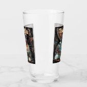 Whimsical Bunny Rabbit Floral gepersonaliseerd Glas (Links)