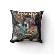 Whimsical Bunny Rabbit Floral gepersonaliseerd