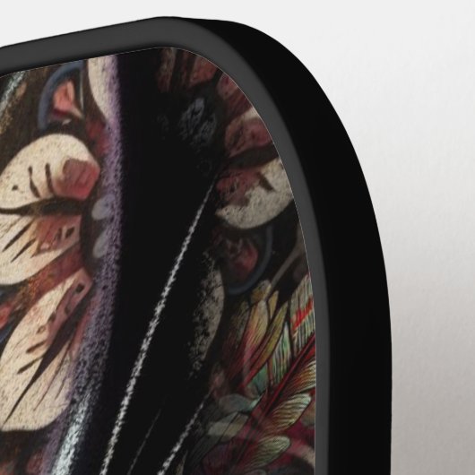 Whimsical Bunny Rabbit Floral gepersonaliseerd Pickleball Paddle (Links Detail)