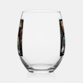 Whimsical Bunny Rabbit Floral gepersonaliseerd Wijnglas Zonder Voet (Links)