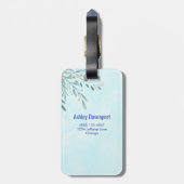 Whimsical Bunny Riding in een Hot Air Ballon Custo Bagagelabel (Achterkant verticaal)