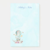 Whimsical Bunny Riding in een Hot Air Ballon Custo Post-it® Notes (Voorkant)