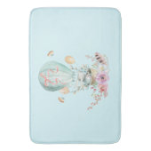 Whimsical Bunny Riding in een luchtballon Badmat (Voorkant Verticaal)
