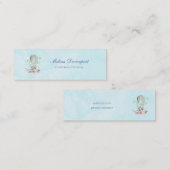 Whimsical Bunny Riding in een luchtballon Mini Visitekaartje (Voorkant / Achterkant)