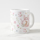 Whimsical Bunny Teapot Floral Spring Grote Koffiekop (Voorkant rechts)