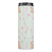 Whimsical Bunny Teapot Floral Spring  Thermosbeker (Achterkant)