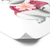 Whimsical Bunny Woodland kinderkamer decor Poster (Hoek)
