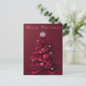 Whimsical Burgundy - kerstboom Briefkaart (Staand voorkant)