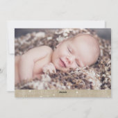 Whimsical Burlap Rustic Merry-kerstfoto Feestdagenkaart (Achterkant)