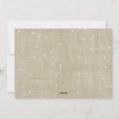 Whimsical Burlap Rustic Merry-kerstfoto Feestdagenkaart (Achterkant)