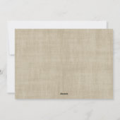 Whimsical Burlap Rustic Merry-kerstfoto Feestdagenkaart (Achterkant)