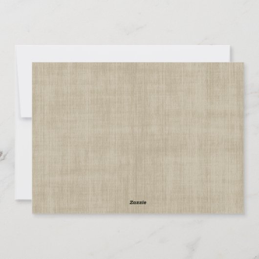 Whimsical Burlap Rustic Merry-kerstfoto Feestdagenkaart (Achterkant)