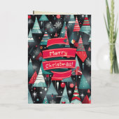 Whimsical Burtonesque Santa Kaart origineel ontwer (Achterkant)