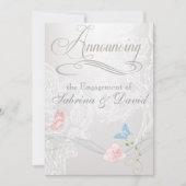 Whimsical Butterflies and Lace Verloving Aankondiging (Voorkant)