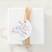 Whimsical Butterflies Baby shower Bedankjes Labels (In situ)